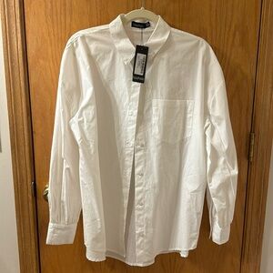 Boohoo Oversized Button Up - White